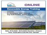 Online Renewable Energy Training - IUS Life, 01 - 05.12.2020.